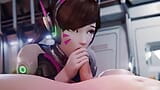 D.va Sucks Dick and Gets Fucked Hot snapshot 5