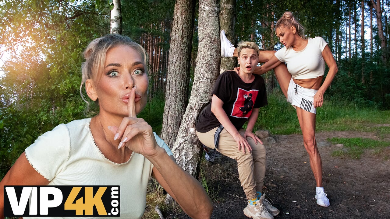 MOMMY4K. Russian Cougar Malusha found a dude with huge cock in the park and fucked him in 5 minutes
