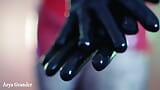 Sexual Latex Rubber Glove Fetish Arya Grander snapshot 5