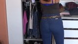 Great ass of my hairy mature wife in jeans caressed snapshot 10