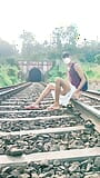 Nude on railway track sexy tall men snapshot 1