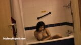 Mature Indian Mom In Bathroom Taking Shower Fingering Pussy Pressing Big Boobs. snapshot 8