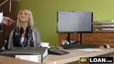 Beautiful blondie bent over and fucked hard in office snapshot 1