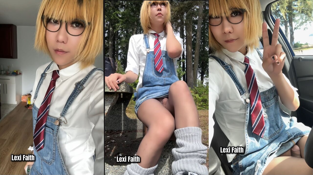 Lexi Faith, femboy asiatique mignonne, nudité dans la nature