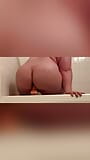 Full 6min Dildo Sucking and riding in the bathroom snapshot 14