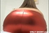 Cate's round ass stuffed in tight PVC panties snapshot 13