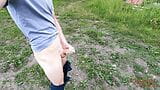 Exhib twink playing outdoor. Wild cumshot with my uncut bwc! snapshot 2