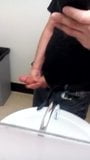 Jerking in the public bathroom. snapshot 1