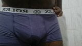 An Asian black boy pissing in his underwear snapshot 10