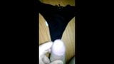 Cum on black panties snapshot 1