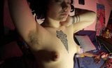 Curls with tats, puffy nips fingers and toy fucks asshole snapshot 21