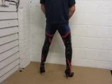 Showing off my shiny thigh boots snapshot 5