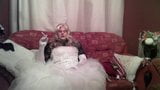 Tink Toll wedding gown smoking snapshot 6