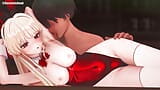 Asuma Toki Bunny Style Sex & Dance Blue Archive Hentai Red Clothes Color Edit Smixix snapshot 4