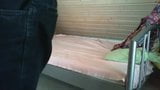 Masturbation jerking at home on bed with cum float. snapshot 1