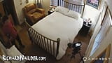 Behind the scenes surveillance video of teen beauty Magdelina's first porn video snapshot 3