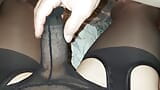 Amantes de la lencería - sexy sábado por la mañana con cs parte 1 - paja de polla de nylon con juego de pezones snapshot 5