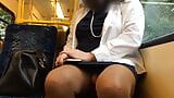 Crossdresser exposing in tram snapshot 5