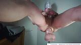 Rentman XXXL -  flying balls with stainless steel ballstretcher - and deep anal fucked by Hankeys - prolapse & rosebud snapshot 3