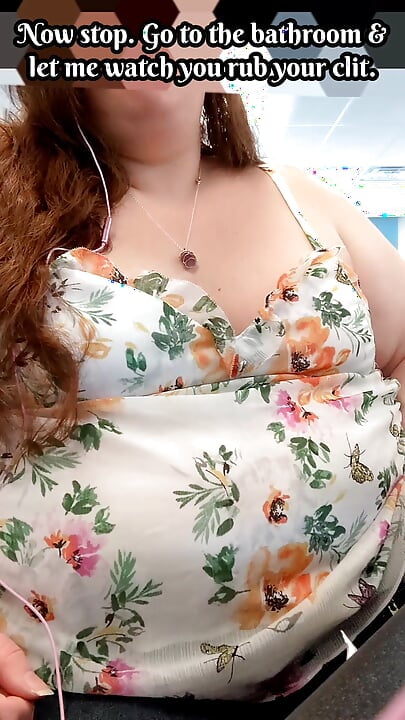 BBW LG doing as Daddy says at work while being quiet ASMR controlled masturbating