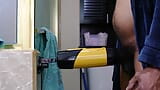 Ruined Cumshot with Hands Free Stroker Hard Thrusting Orgasm with Cum Dripping from Tip of BBC snapshot 12