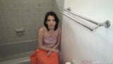 Petite Alt Teen Stepsister Gets Caught in Shower and Fucks Stepbro in Bathroom - Riley Jean - snapshot 3