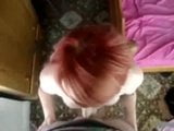 Rousse amateur, super branlette avec finition faciale snapshot 2