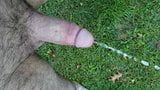 Small dick pissing outside at camera POV with slow motion snapshot 8