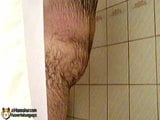 Furry Chubby Bear Strokes His Cock In The Shower snapshot 9