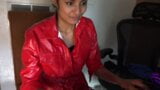 Red Leather Jacket Fetish - Like and subscribe snapshot 1