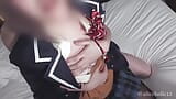 japanisches spiel cosplay, schulmädchen uniform, sex, mehrfacher orgasmus-creampie. snapshot 9