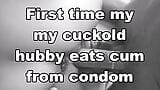 Extreme cuckolding : Cuckold cleans the bull's condom snapshot 1