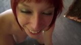 Busty red hair teen Zoey sucks and fucks cock snapshot 7