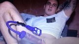 Straight muscle hung guy vacuum pumping in tube snapshot 9