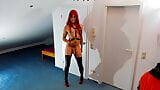 CD with latex lingerie and chasity in ass show (cumming at the end) snapshot 7