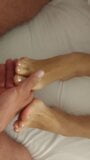 Close up mature footjob snapshot 7