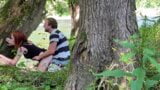 Babyybutt gets double creampie and facial in public outdoor adventure, hopefully no strangers are watching! snapshot 5