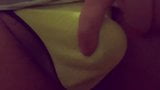 playing with my bulge in tiny yellow thong snapshot 4