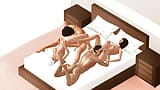 Dulces hermanastras follando amante secreto en hotel en video - mujer 3d personalizada snapshot 8