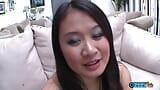 Chubby Asian bitch likes to give rimjobs while fucked hard snapshot 2