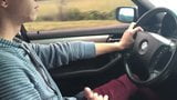 Cute twink cums while driving snapshot 3