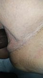 Nahaufnahme interracial Fick, großer Schwanz in sahniger rosa BBW Muschi snapshot 4