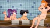 Futurama - amy wong göğüslerini saunada gösteriyor snapshot 3