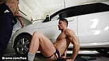 Hot Mechanic Bo Sinn Lets Skyy Knox Put His Hands On His Hard Tool & Soon After They Start Fucking - BROMO snapshot 15