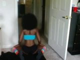 Black girl showing some good dancing skills snapshot 4