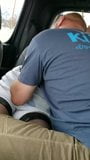 Husband films wife and friend in back seat snapshot 2