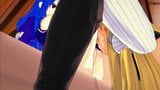 Futa Asia Argento fucks Juvia Lockser and cums inside her. snapshot 3