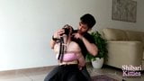 Shibari kitties, Girl rope tied, gagged and vibed. snapshot 3