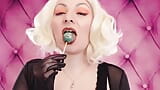 Asmr Video: Lipstick, Mesh Gloves and Lollipop (arya Grander) snapshot 14