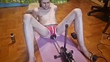 Guy stretches his ass with sex machine at home real snapshot 8